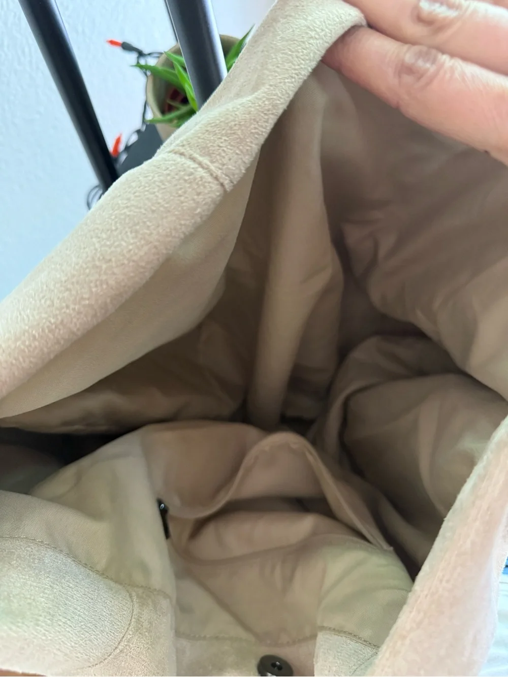 Beige/Taupe Hobo Shoulder Bag